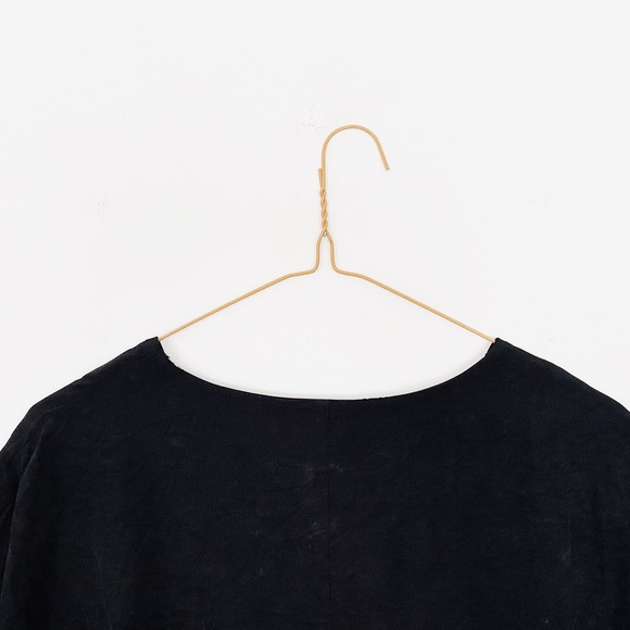 vintage 80s black blouse with gold bead details - small - Picture 7 of 8